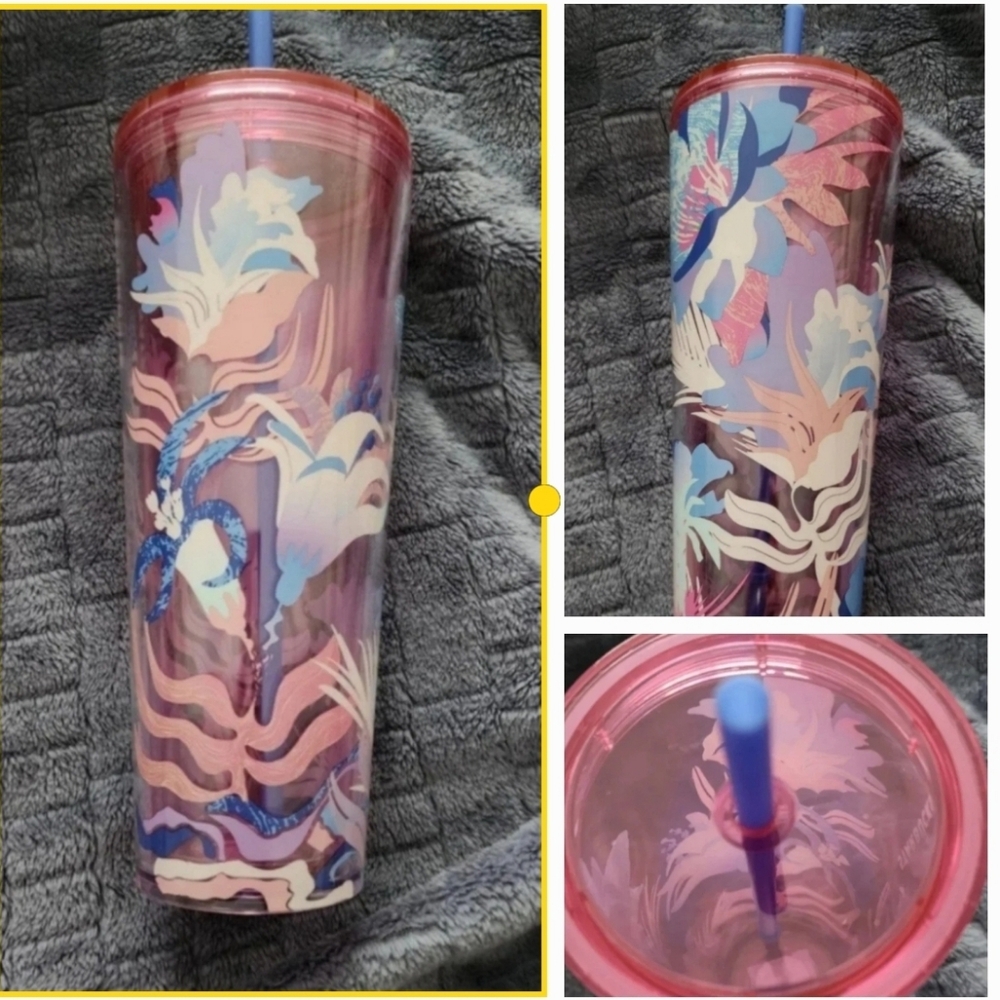 STARBUCKS SUMMER 2023 VIEW THRU THE GARDEN GRADIENT 24oz COLD CUP TUMBLER NEW